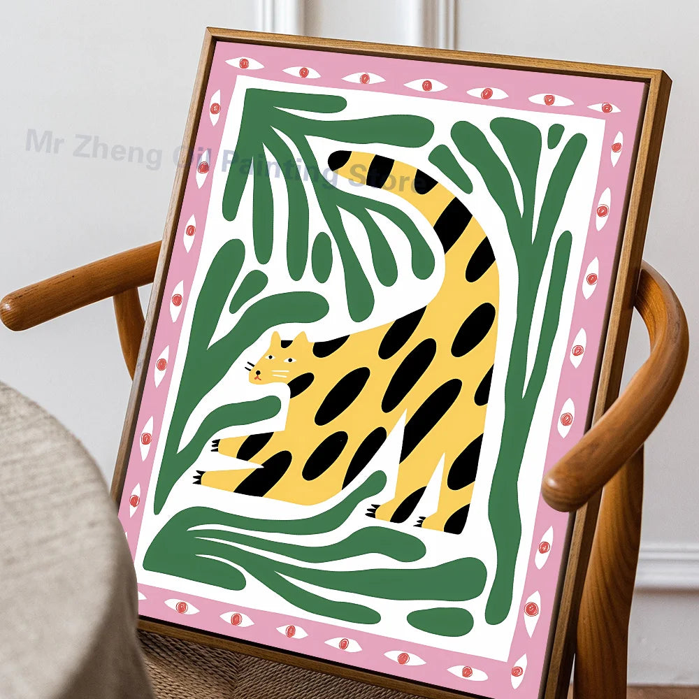 Egypt Colorful Abstract Tiger And Leopard