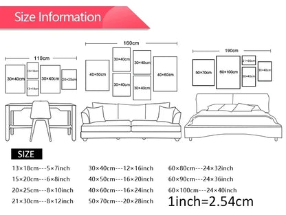 Gorgeous Landscape Canvas Print Painting Lake Forest Mountain Scenery Wall Art Poster for Living Room Bedroom Decoration Pict