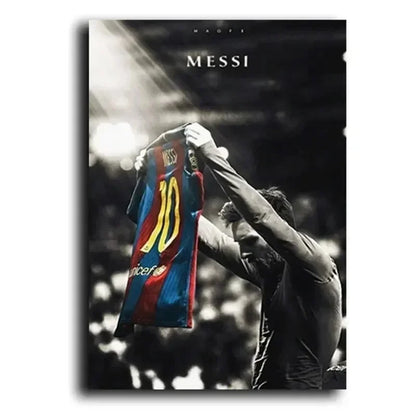 Classic Vintage Wall Art Football Star Lionel Messi