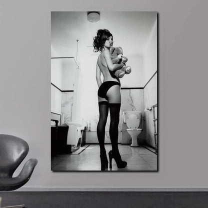 Scandinavian Simple Wall Art Sexy Supermodel