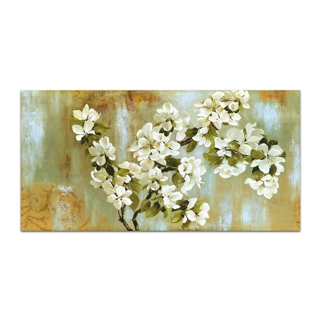 Modern Abstract Gold Flower Oil Painting