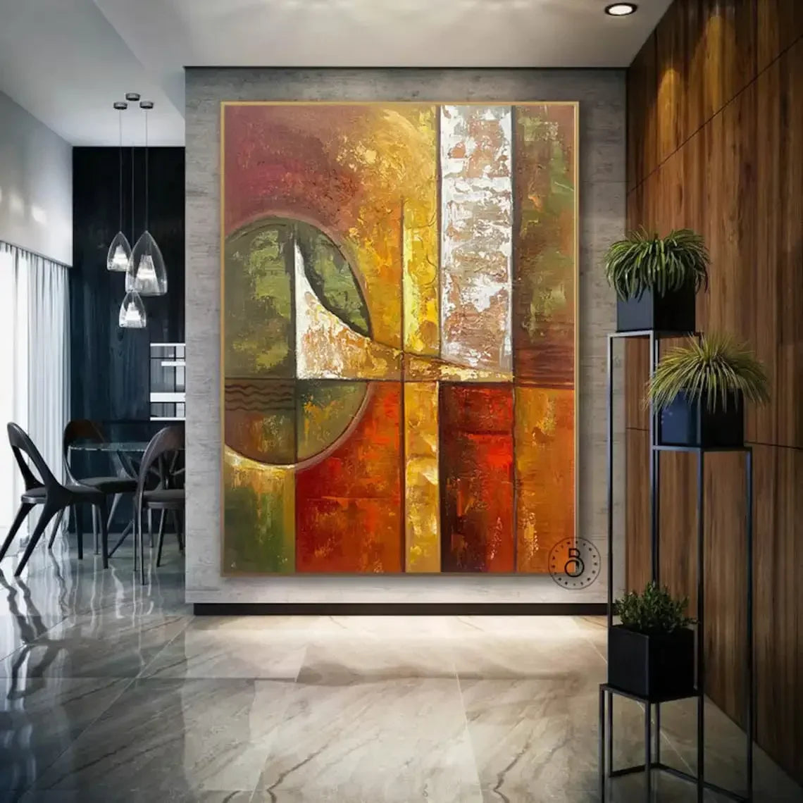 Abstract Texture Oil Painting On Canvas
