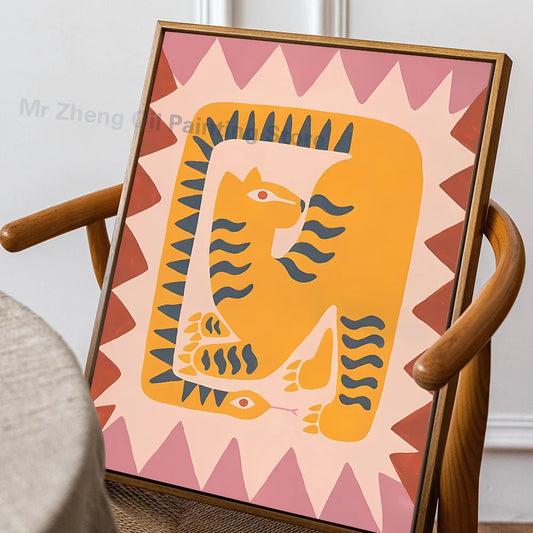 Egypt Colorful Abstract Tiger And Leopard