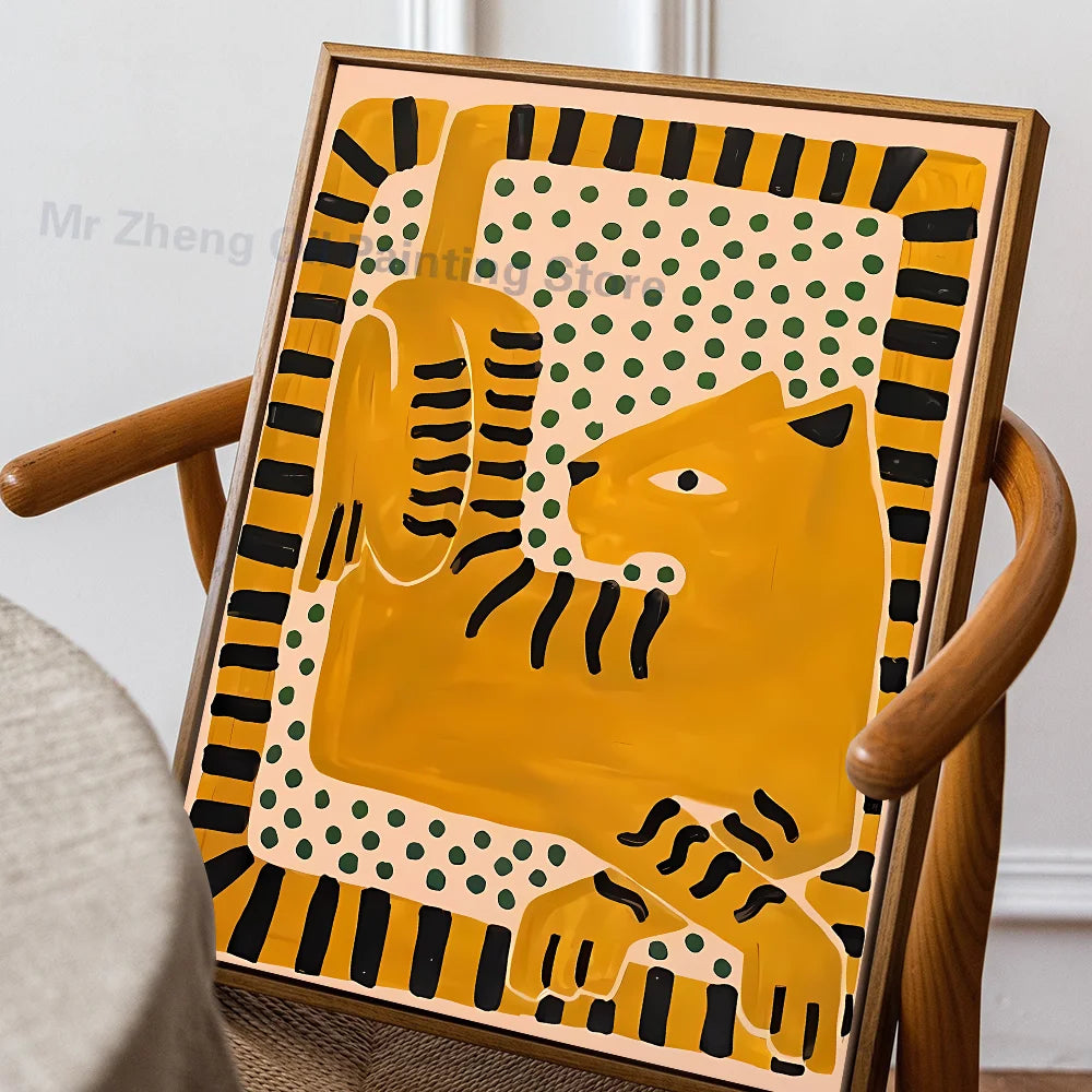 Egypt Colorful Abstract Tiger And Leopard