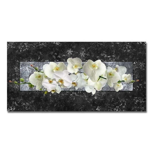Modern Abstract Gold Flower Oil Painting
