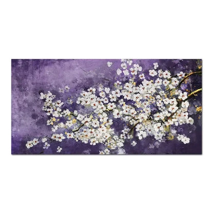 Modern Abstract Gold Flower Oil Painting