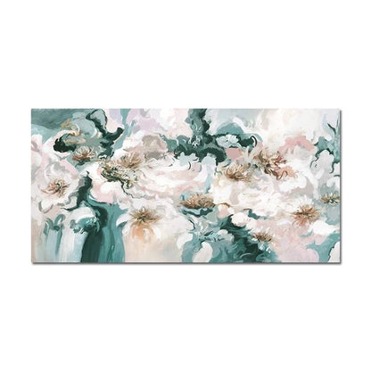 Modern Abstract Gold Flower Oil Painting