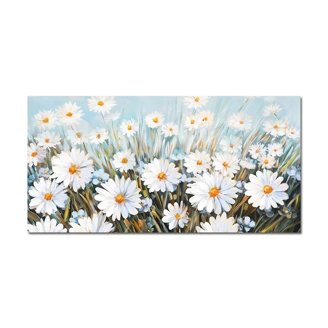 Modern Abstract Gold Flower Oil Painting