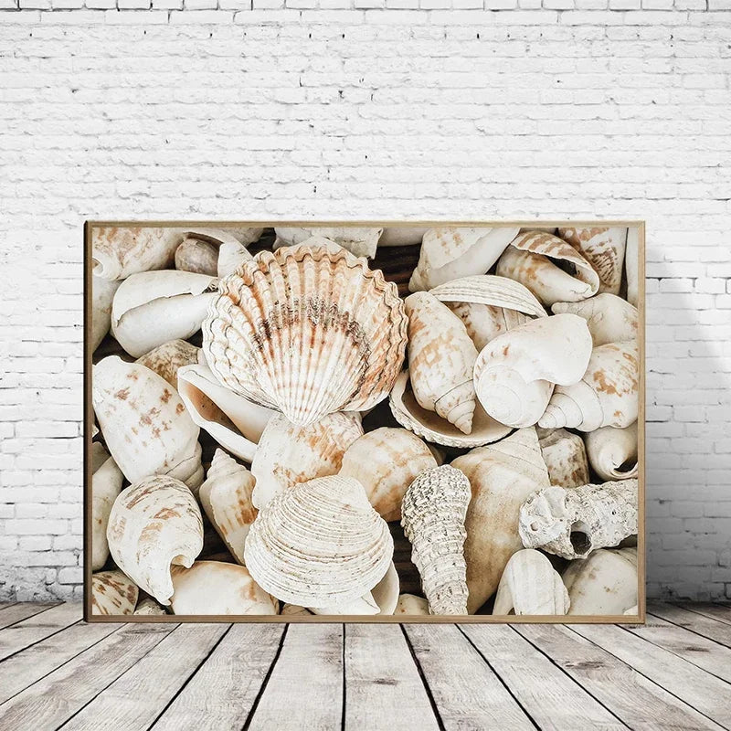 Tropical Summer Beach Shell Palm