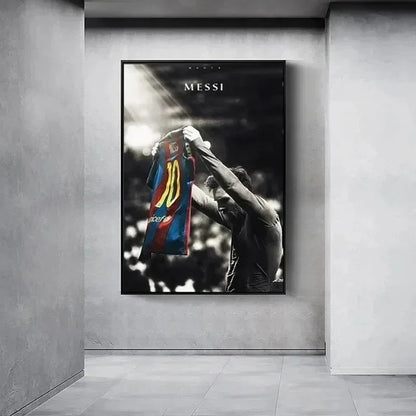 Classic Vintage Wall Art Football Star Lionel Messi