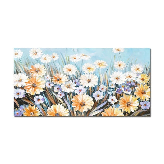 Modern Abstract Gold Flower Oil Painting