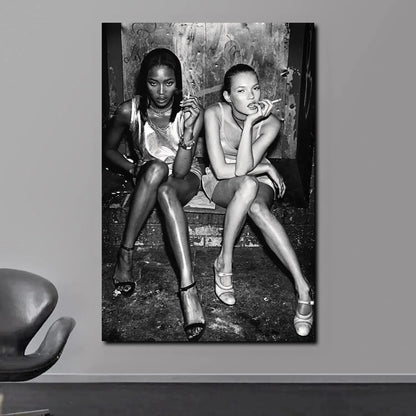 Scandinavian Simple Wall Art Sexy Supermodel