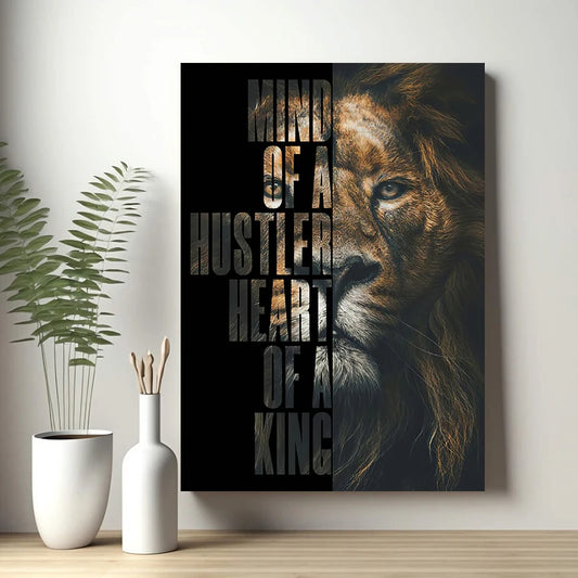 Wild Lion Animal Poster Motivational Quotes Canvas
