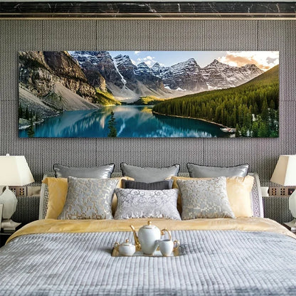 Painting Lake Forest Mountain Scenery Wall Art