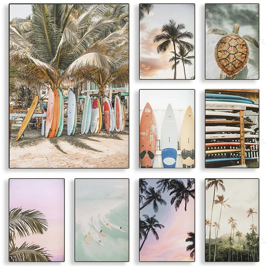 Tropical Summer Beach Shell Palm