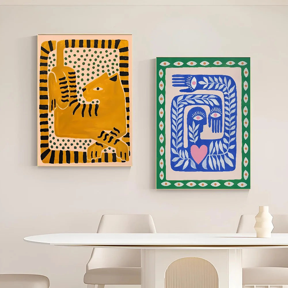 Egypt Colorful Abstract Tiger And Leopard
