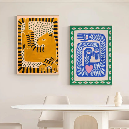 Egypt Colorful Abstract Tiger And Leopard