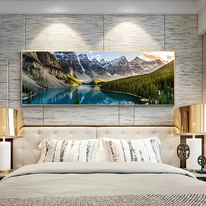 Painting Lake Forest Mountain Scenery Wall Art