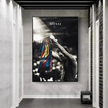Classic Vintage Wall Art Football Star Lionel Messi