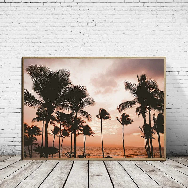 Tropical Summer Beach Shell Palm