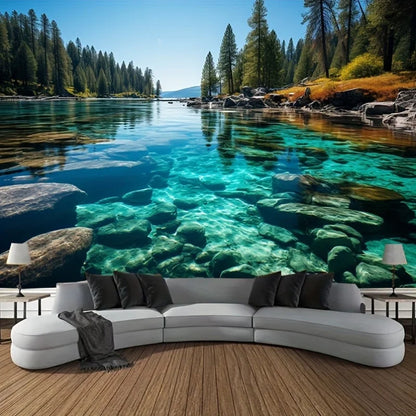 1 Piece Fresh Lake-View Landscape painting wall