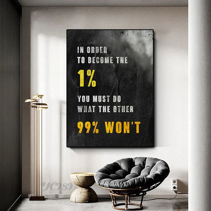 Wild Lion Animal Poster Motivational Quotes Canvas