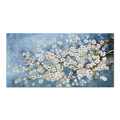 Modern Abstract Gold Flower Oil Painting